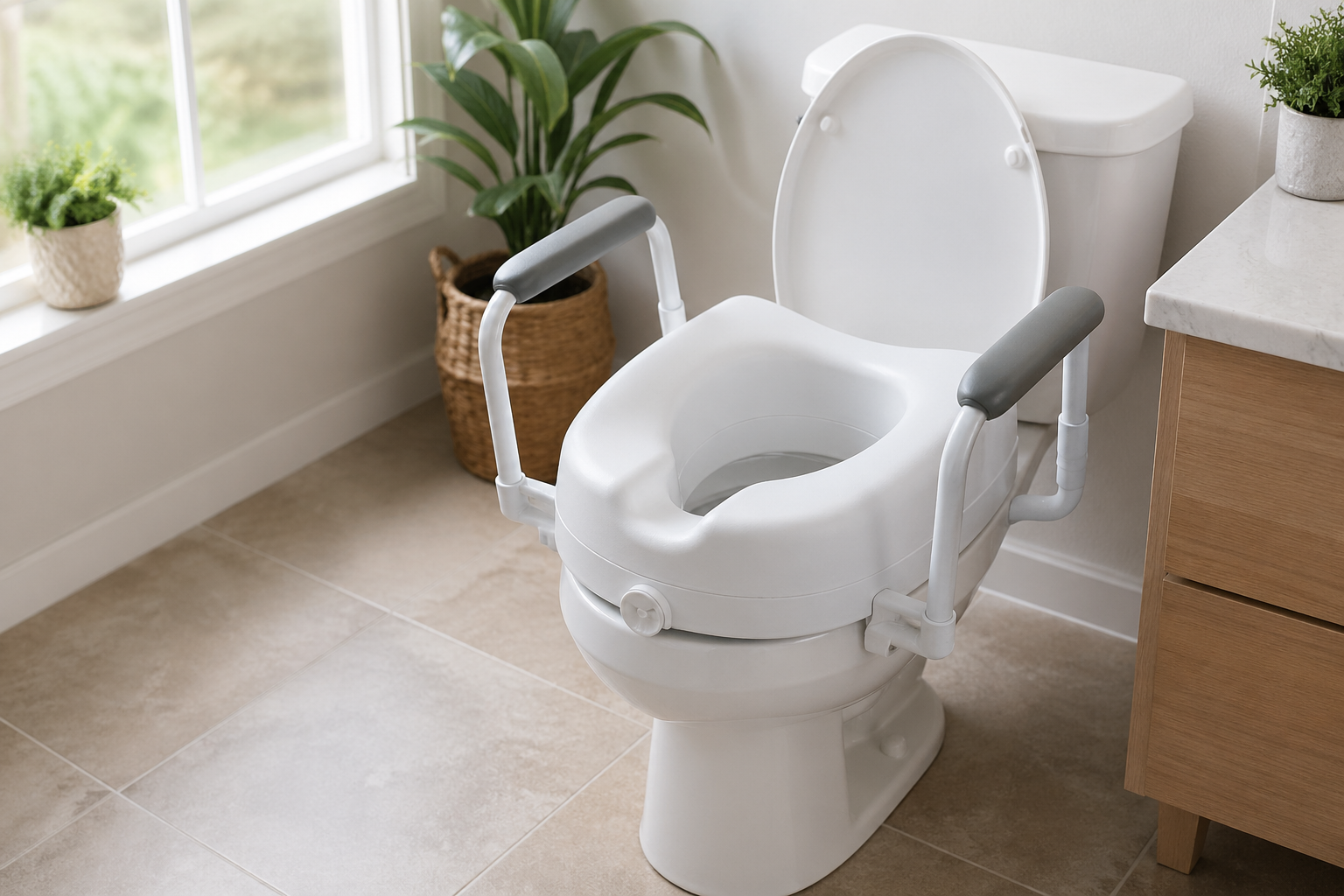 best raised toilet seats with arms